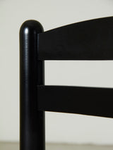 Pair of Black Dining Chairs in Wicker