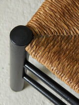 Popular Dining Chair in Dark Wood and Rush