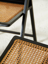 Set of Four Black Folding Chairs