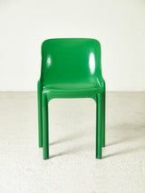 Juego de cuatro sillas Selene verdes