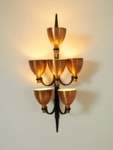Iron and Copper Chandelier