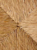 Taburete de pino y enea