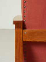 Parella de butaques de roure entapissats