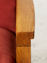 Parella de butaques de roure entapissats