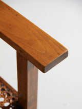 Parella de butaques de noguera i reixeta