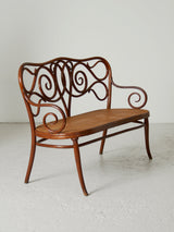 Thonet Wooden and Cane Bench