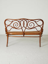 Thonet Wooden and Cane Bench