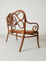 Thonet Wooden and Cane Bench