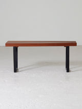 Banqueta de madera y hierro