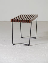 Banqueta de madera y hierro