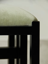 Pair of Lacquered Wood and Velvet Stools
