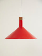 Lámpara de suspensión cónica roja