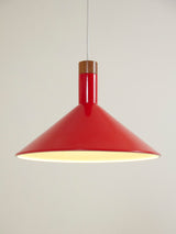 Lámpara de suspensión cónica roja