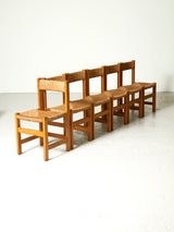 Joc de sis cadires de pi i boga