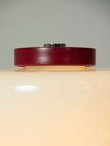 Làmpara de sobretaula vermella d'opalina