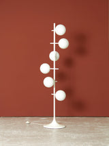 Lacquered Iron and Opaline Floor Lamp