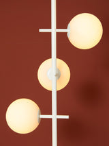Lacquered Iron and Opaline Floor Lamp