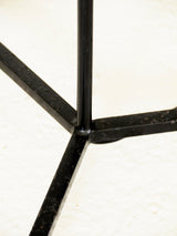 Llum de peu de ferro negre, acer cromat i tela