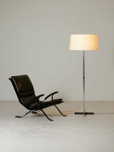 Aluminum and Fabric Floor Lamp