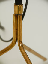 Làmpada de peu de llautó i ferro lacat en negre