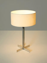 Aluminum and fabric table lamp
