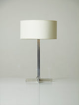 Aluminum and fabric table lamp