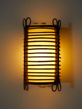 Rolled Manila Cane Wall Light or Table Lamp