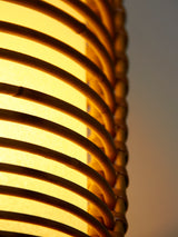 Rolled Manila Cane Wall Light or Table Lamp