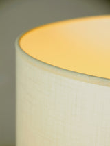 Lámpara de sobremesa de pino y lino