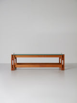 Pine and Glass Coffee Table