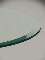 Glass, Iron and Marble Side Table