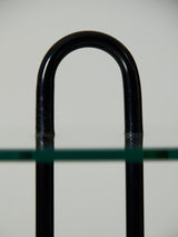 Glass, Iron and Marble Side Table