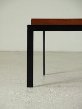 Rationalist Side Table in Iron and Wood