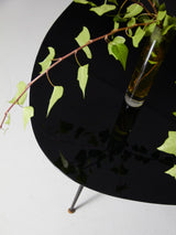 Taula de centre de ferro i vidre negre