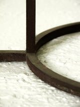 Round Marble and Iron Dining Table