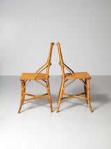 Parella de cadires de vímet