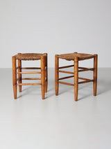 Pair of Rush Stools