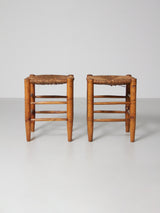 Pair of Rush Stools