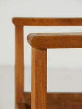 Pareja de sillones de madera y cuerda regulables