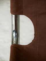 Cadires Cantilever de tub cromat i lona