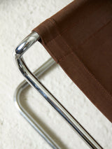 Cadires Cantilever de tub cromat i lona