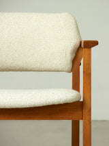 Pair of Upholstered Beech Armchairs