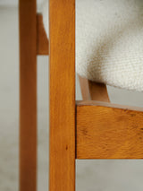 Pair of Upholstered Beech Armchairs