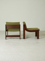 Pair of Pine Upholstered Armchairs