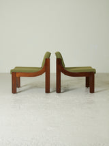 Pair of Pine Upholstered Armchairs