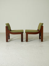 Pair of Pine Upholstered Armchairs