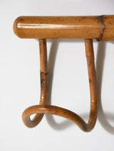 Perchero triple en caña de manila curvada