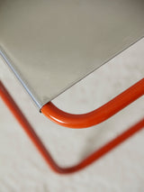 Cadira plegable de ferro lacat i acer