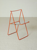 Cadira plegable de ferro lacat i acer