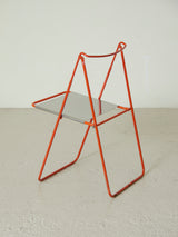 Cadira plegable de ferro lacat i acer